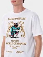 PRE-ORDER | Màximo Quiles Moto3 World Champion 2026 T-Shirt – White - MAXIMO QUILES -  | GP Racing Apparels