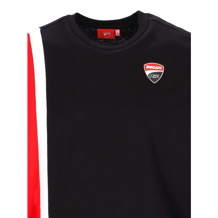 T-shirt Uomo Ducati Corse - Banda bianca e patch Scudetto