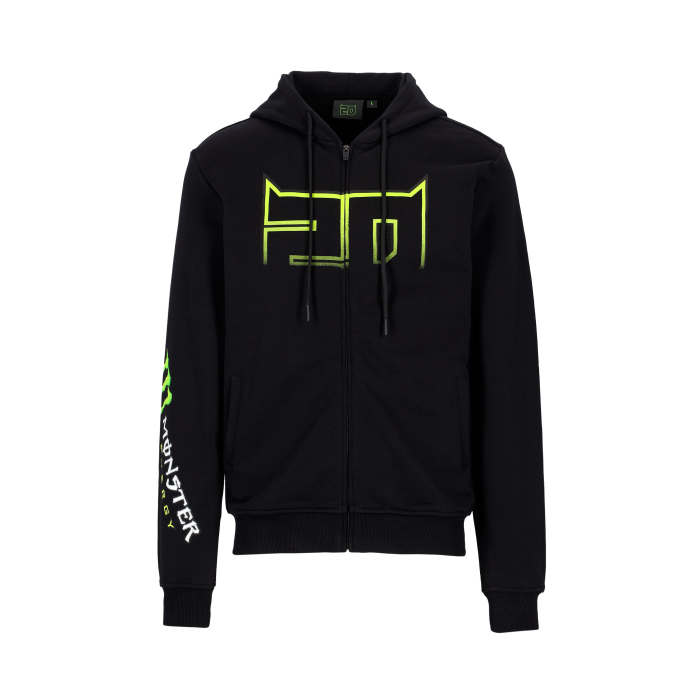 Sweat à capuche homme zippé Fabio Quartararo Monster Energy Dual Collection - 20 Logo Monster