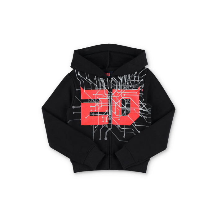 Felpa Bambino con zip e cappuccio Fabio Quartararo - Cyber 20