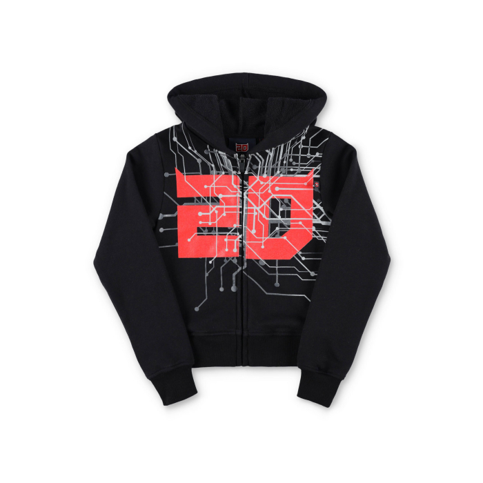 Felpa Bambino con zip e cappuccio Fabio Quartararo - Cyber 20