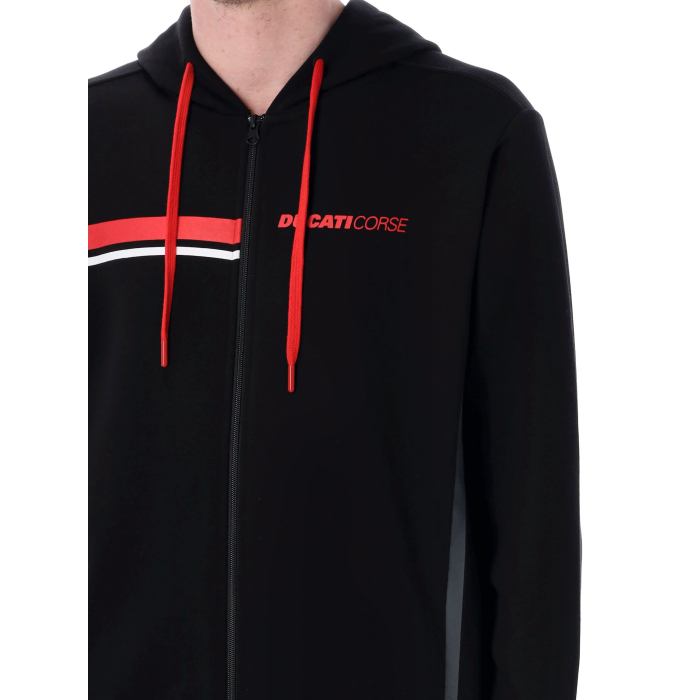 Hoodie man Ducati Racing- Ducati Corse stripes
