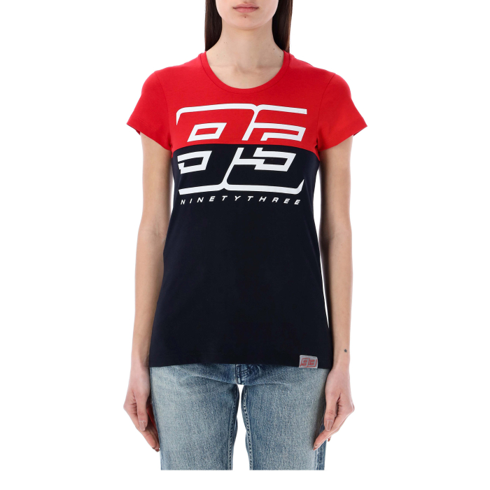 T-shirt femme Marc Marquez - Rouge/bleu 93