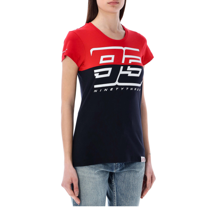 T-shirt femme Marc Marquez - Rouge/bleu 93