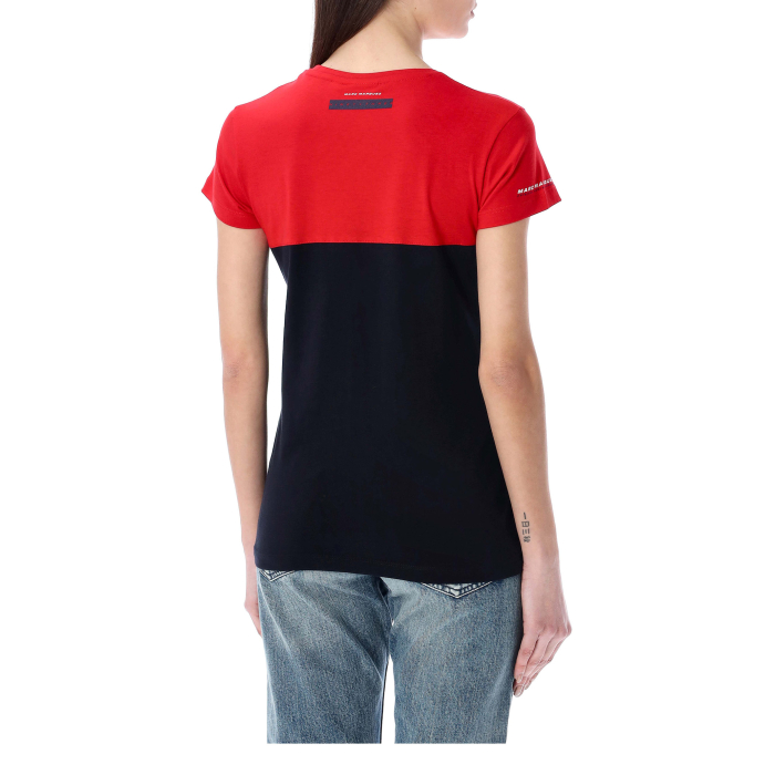 T-shirt femme Marc Marquez - Rouge/bleu 93