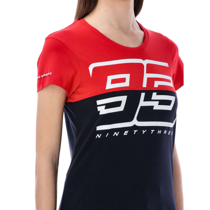 T-shirt femme Marc Marquez - Rouge/bleu 93