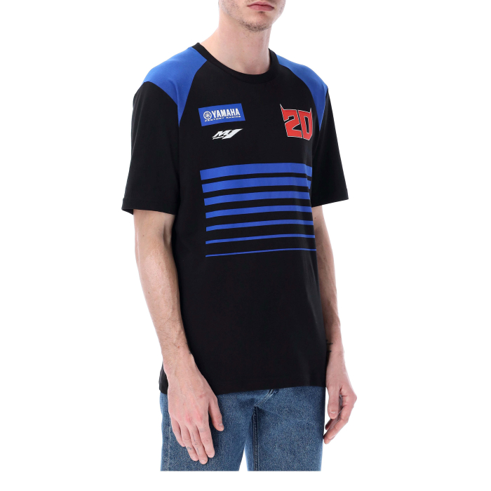 T-shirt man Fabio Quartararo Yamaha Factory Racing - Logos with horizontal stripes