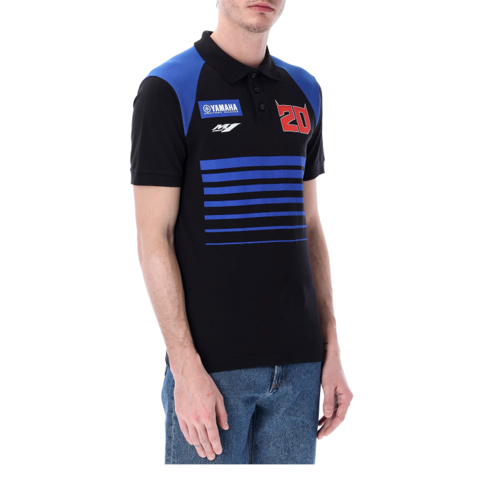 Polo homme Fabio Quartararo Yamaha Factory Racing - Logos et bandes horizontales