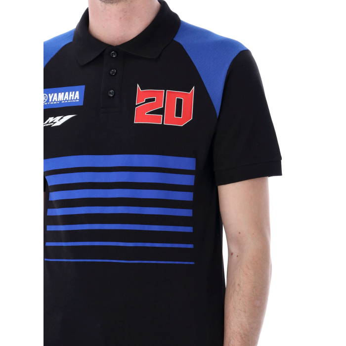 Polo homme Fabio Quartararo Yamaha Factory Racing - Logos et bandes horizontales