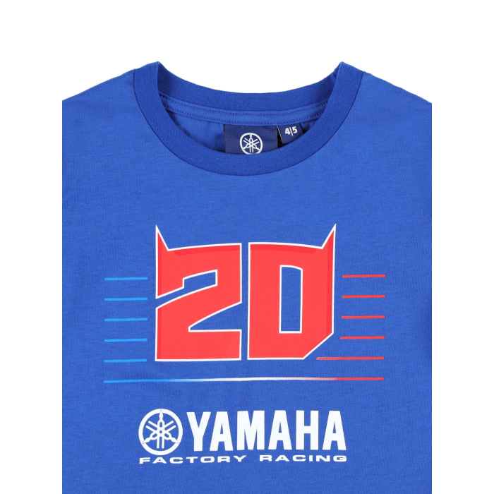 T-shirt bambino Fabio Quartararo Yamaha Factory Racing - Big 20 e logo Yamaha