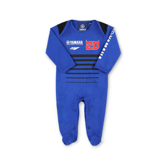 Tuta neonato Fabio Quartararo Yamaha Factory Racing - Loghi con bande orizzontali
