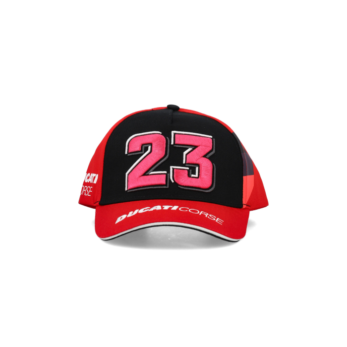 Gorra Enea Bastianini Ducati Racing Dual Collection - 23 y logo Ducati Corse bordados
