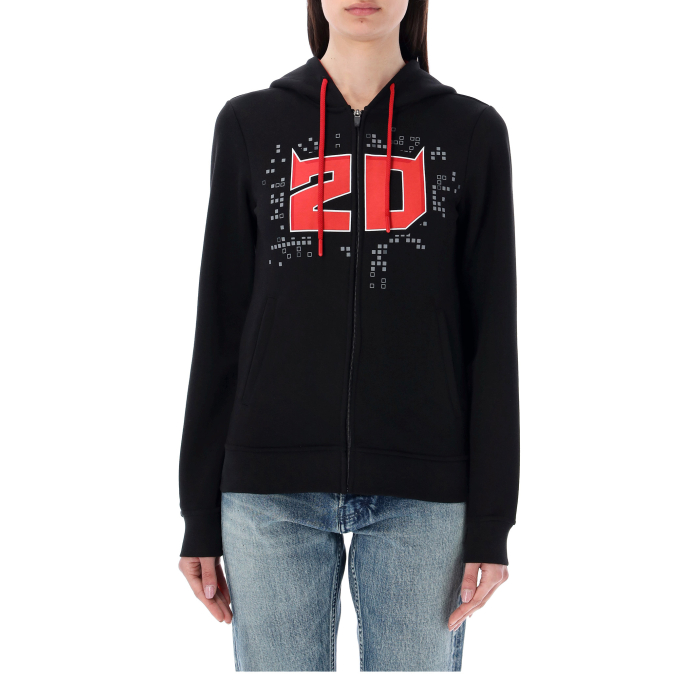 Zip and hooded sweatshirt woman Fabio Quartararo - 20/El Diablo