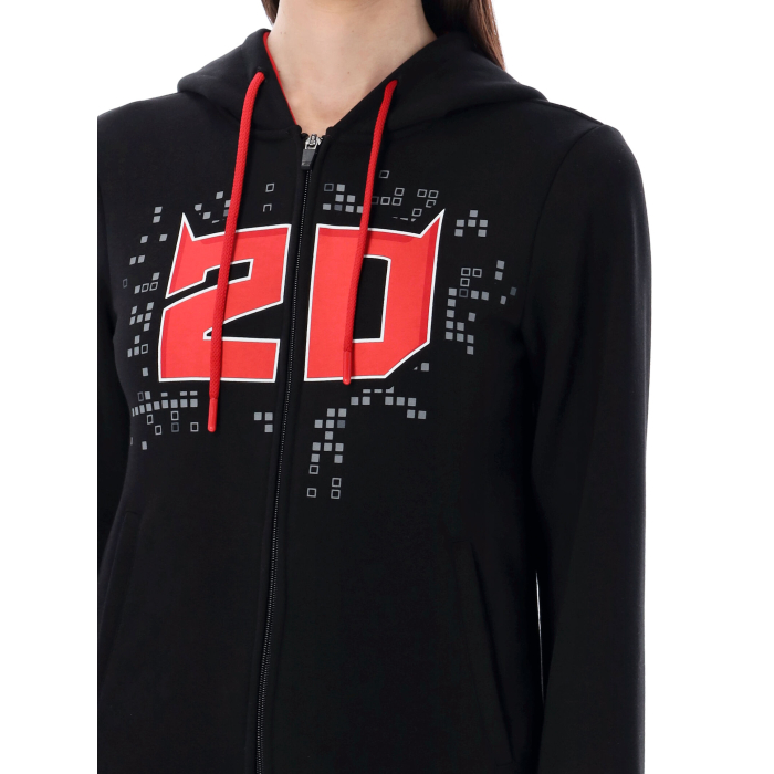 Zip and hooded sweatshirt woman Fabio Quartararo - 20/El Diablo