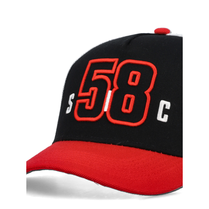 Midvisor trucker cap Marco Simoncelli - Sic58 bordado