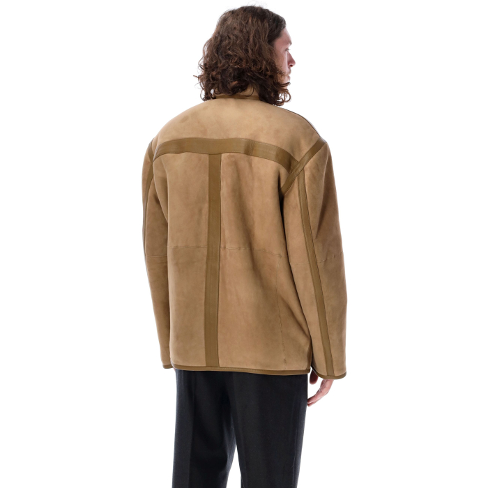 Reversible shearling coat