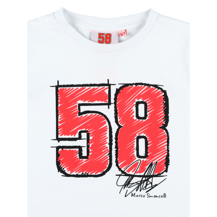 Kid t-shirt Marco Simoncelli - 58 painted