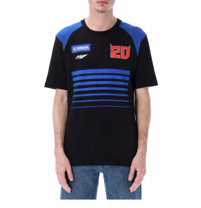 T-shirt man Fabio Quartararo Yamaha Factory Racing - Logos with horizontal stripes