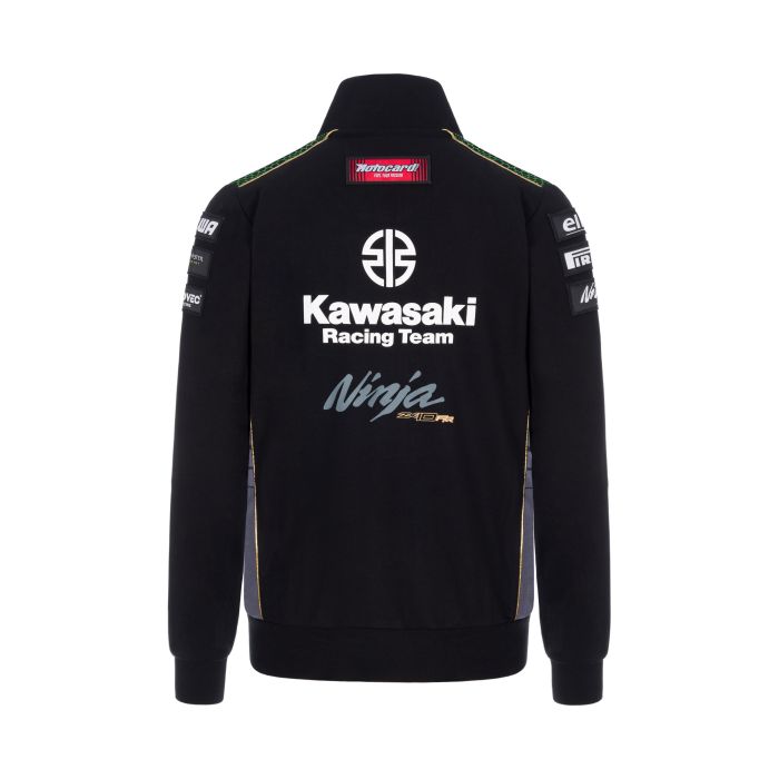 Felpa con Zip Kawasaki Racing Replica Teamwear