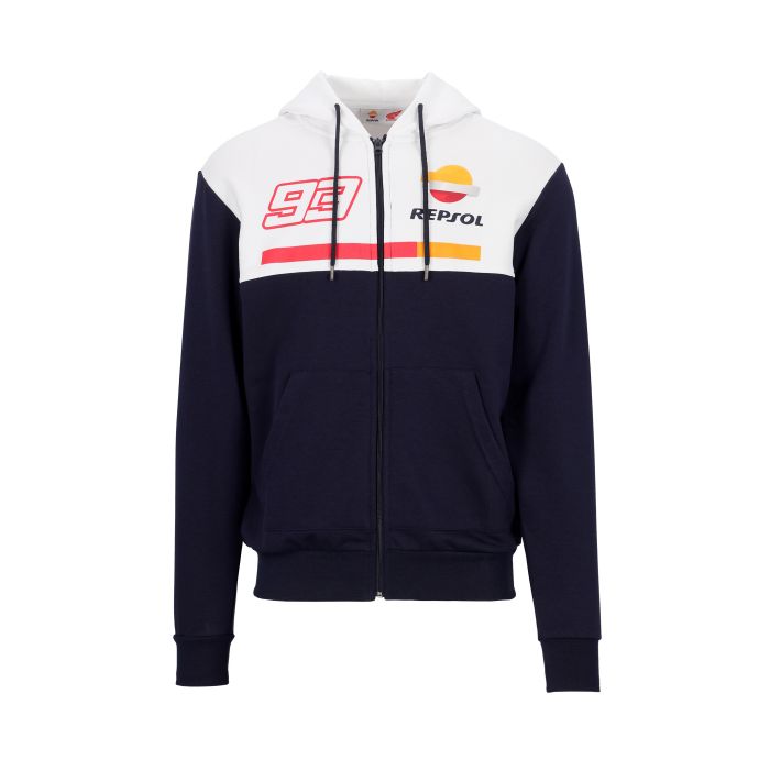 Felpa Uomo con zip e cappuccio Repsol Honda Dual Marc Marquez 93