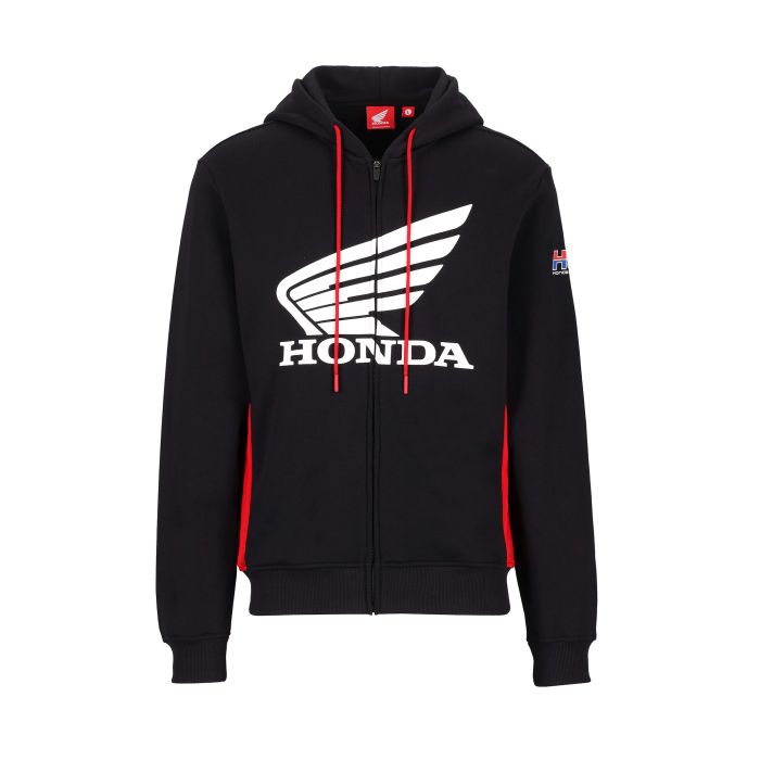 Zipped hoodie men Honda HRC Racing White Honda logo