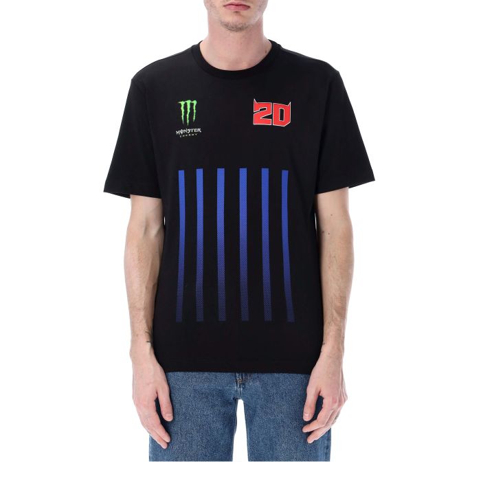 T-shirt homme Fabio Quartararo Monster Energy - Logos et bandes verticales