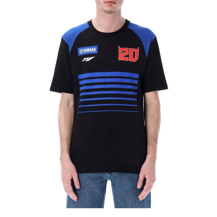 T-shirt uomo Fabio Quartararo Yamaha Factory Racing - Loghi con bande orizzontali