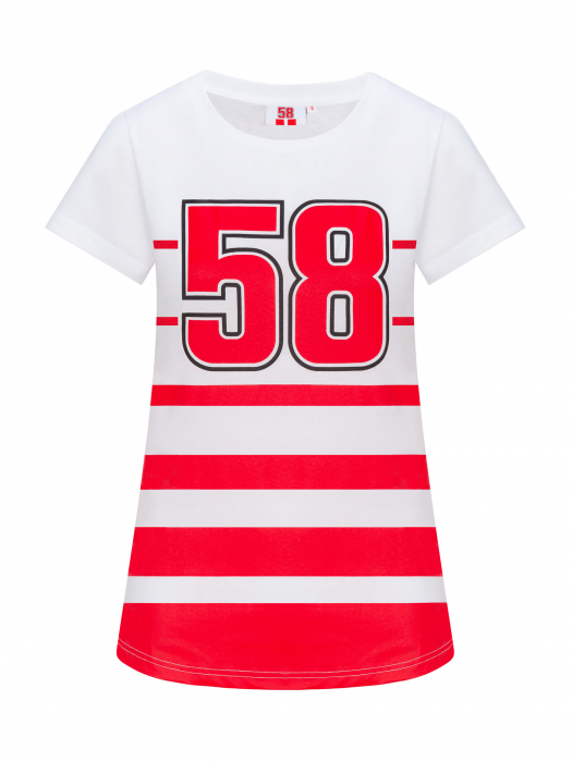 T-shirt da donna Marco Simoncelli - Red Stripes