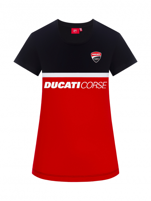 Camiseta mujer Ducati Corse - Negra y roja