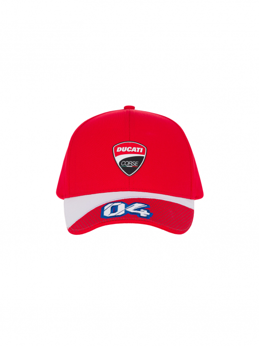 2019 Andrea Dovizioso 04 Blue Flatbrim Cap Trucker Hat Official Ducati MotoGP 
