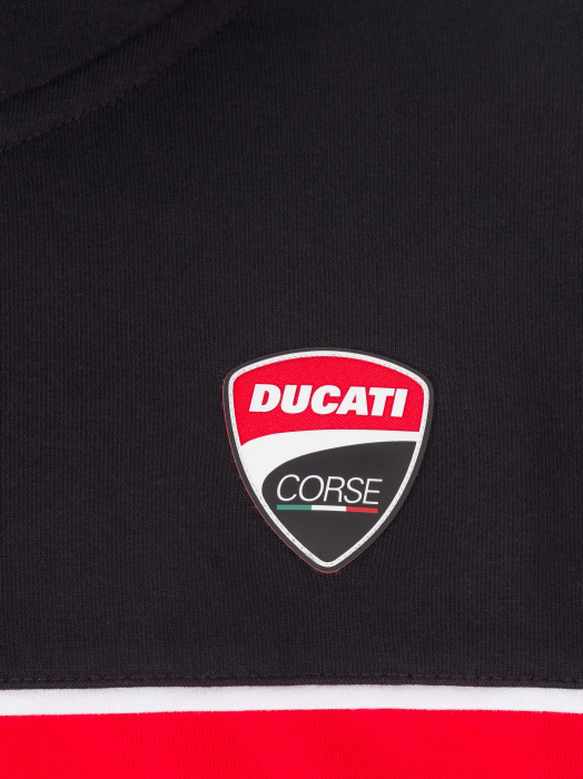Sweat zippé Ducati Corse - Noir & Rouge