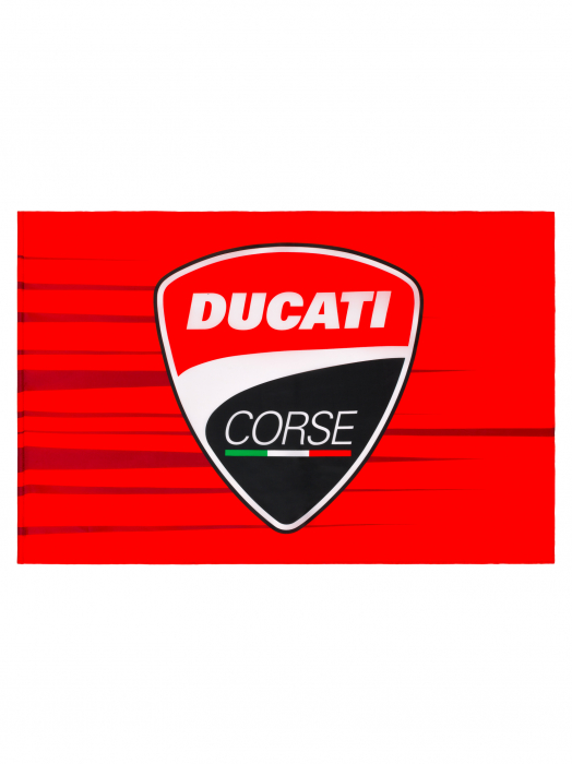 DUCATI Corse Power Fahne Flagge Fan Flag Bandiera  weiß/rot/schwarz  *987699431* 
