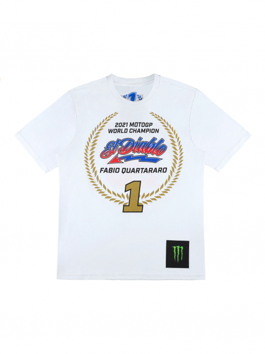 Fabio Quartararo 2021 MotoGP World Champion T-shirt Uomo