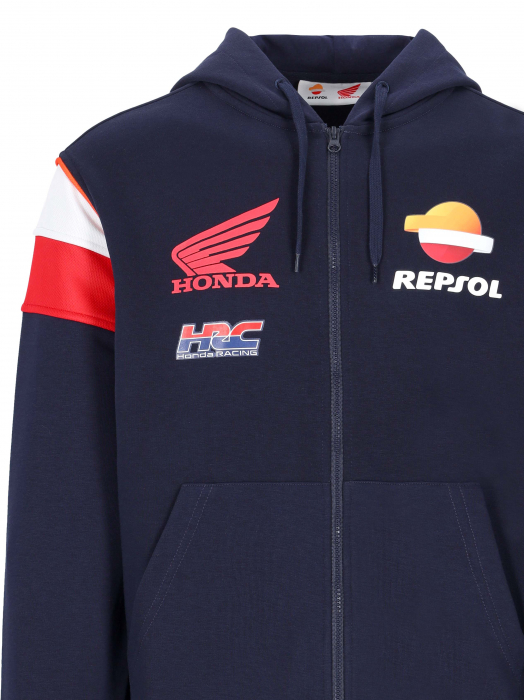 Sweat-shirt zippé à capuche Homme Repsol Honda - Logo