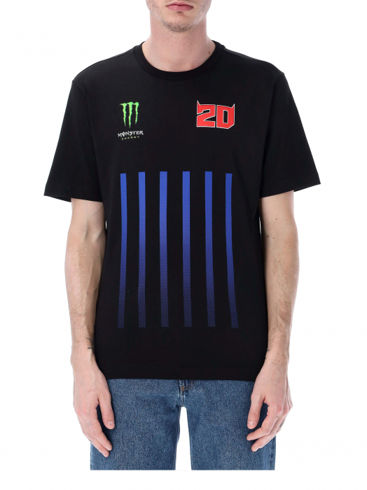 T-shirt homme Fabio Quartararo Monster Energy - Logos et bandes verticales