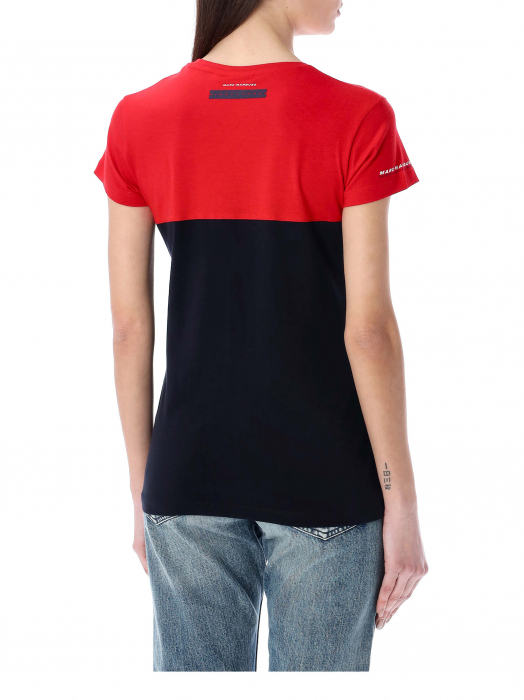 T-shirt femme Marc Marquez - Rouge/bleu 93