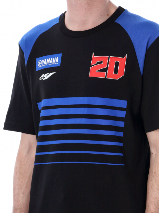 T-shirt uomo Fabio Quartararo Yamaha Factory Racing - Loghi con bande orizzontali
