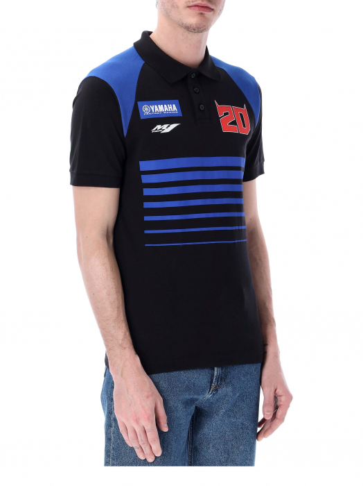 Polo shirt man Fabio Quartararo Yamaha Factory Racing - Logos and horizontal stripes
