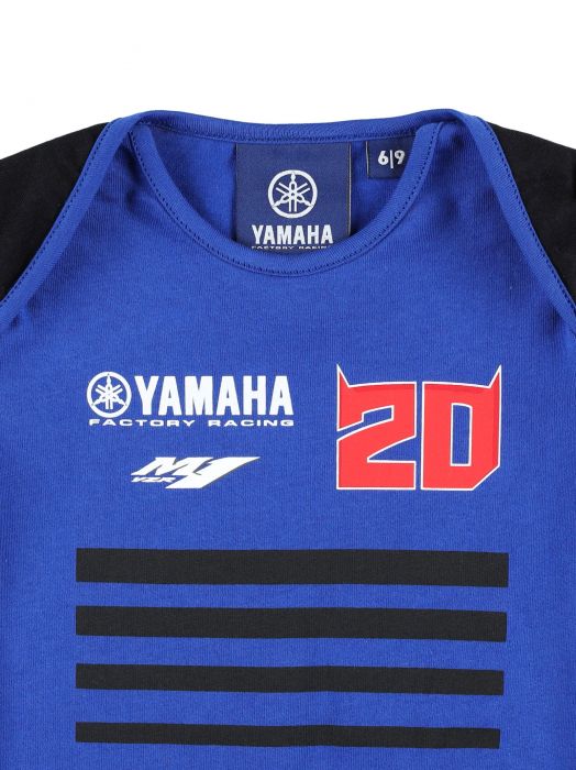 Grenouillère bébé Fabio Quartararo Yamaha Factory Racing - Logos avec bandes horizontales