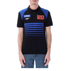 Polo shirt man Fabio Quartararo Yamaha Factory Racing - Logos and horizontal stripes