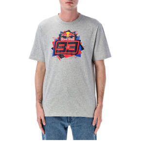 T-shirt big logo grigia - RedBull Marquez