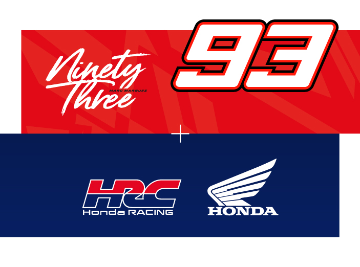 T-shirt Men Dual Marc Marquez Honda HRC - 93 and Honda logo